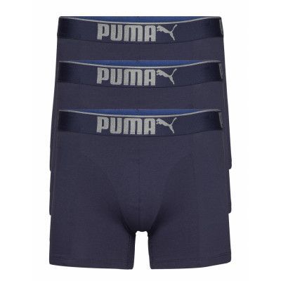 Puma Premium Sueded Cotton Boxer 3P Boxerkalsonger Blå PUMA
