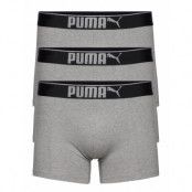 Puma Premium Sueded Cotton Boxer 3P Boxerkalsonger Grå PUMA
