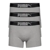 Puma Premium Sueded Cotton Boxer 3P Boxerkalsonger Grå PUMA