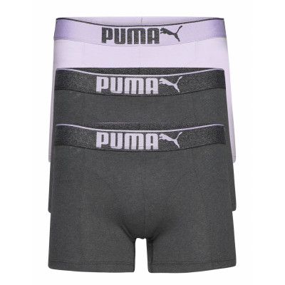 Puma Premium Sueded Cotton Boxer 3P Boxerkalsonger Grå PUMA
