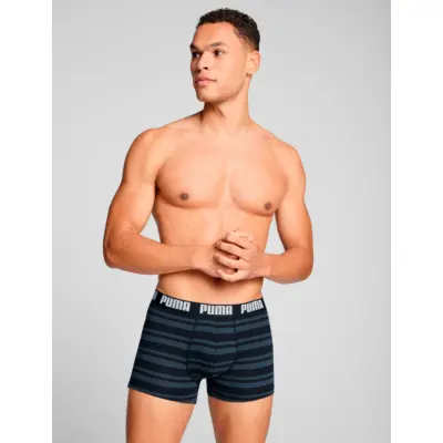 PUMA Puma Men Everyday Striped Boxers 2P - Black - M