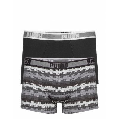 Puma Worldhood Stripe Trunk 2p Boxerkalsonger Grå PUMA
