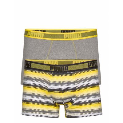 Puma Worldhood Stripe Trunk 2p Boxerkalsonger Gul PUMA