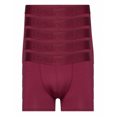 Boxer Bamboo 5-Pack Fsc Boxerkalsonger Röd Resteröds