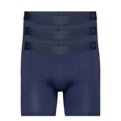 Boxer Long 3-Pack Bamboo Fsc Boxerkalsonger Blue Resteröds