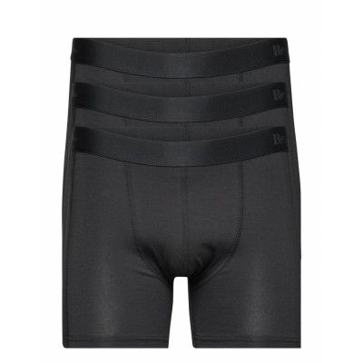Boxer Long 3-Pack Bamboo Fsc Boxerkalsonger Svart Resteröds