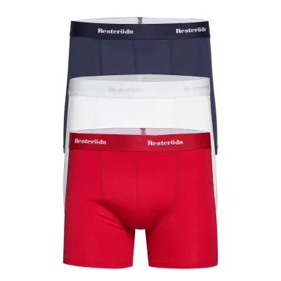 Resteröds Trunk Organic 3-Pack *Villkorat Erbjudande Boxerkalsonger Röd Resteröds