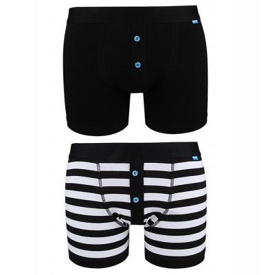 Salming - 2-pack Long boxer Liviöjärvi - Black/White
