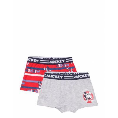 Set 2 Boxers Night & Underwear Underwear Underpants Röd Mickey Mouse