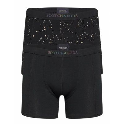 Shell-Fabric Waistband Boxer Short With Reflective Print Boxerkalsonger Svart Scotch & Soda