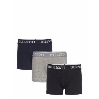 Solid Boxed 3 Pair Boxers Night & Underwear Underwear Underpants Multi/mönstrad Lyle & Scott Junior