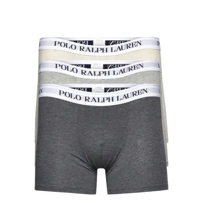 Stretch Cotton Boxer Brief 3-Pack Boxerkalsonger Grå Polo Ralph Lauren Underwear