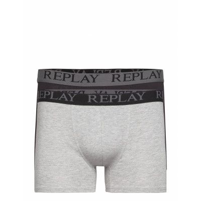 Style 04/C Cuff Logo 2Pcs Waterfall Pack Boxerkalsonger Multi/mönstrad Replay Underwear