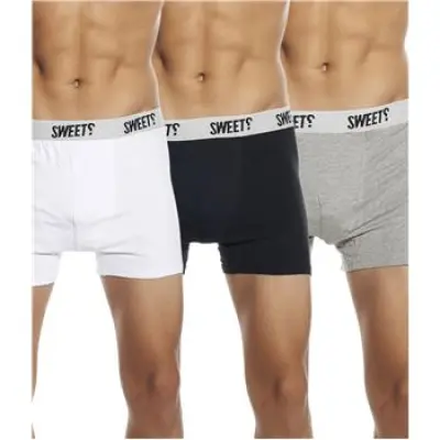 Sweet 3-pack High Times Boxer Grey White Black