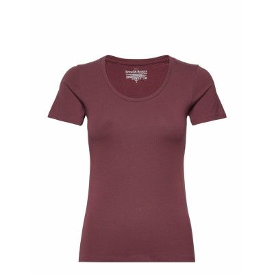 T-Shirt Cotton Stretch T-shirts & Tops Short-sleeved Vinröd Bread & Boxers