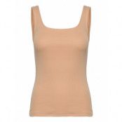 Tank Ribbed T-shirts & Tops Sleeveless Beige Bread & Boxers