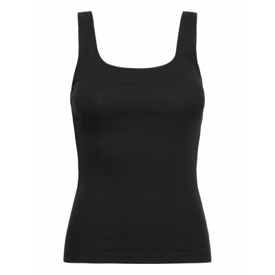 Tank Ribbed T-shirts & Tops Sleeveless Svart Bread & Boxers