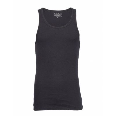 Tank Ribbed T-shirts Sleeveless Marinblå Bread & Boxers