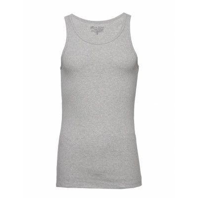 Tank Ribbed T-shirts Sleeveless Grå Bread & Boxers