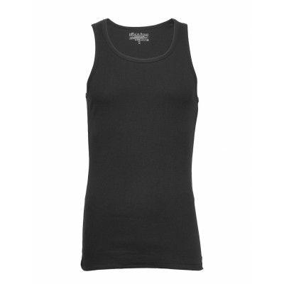 Tank Ribbed T-shirts Sleeveless Svart Bread & Boxers