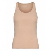 Tank Ribbed Tops T-shirts & Tops Sleeveless Beige Bread & Boxers