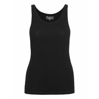 Tank Cotton Stretch T-shirts & Tops Sleeveless Svart Bread & Boxers