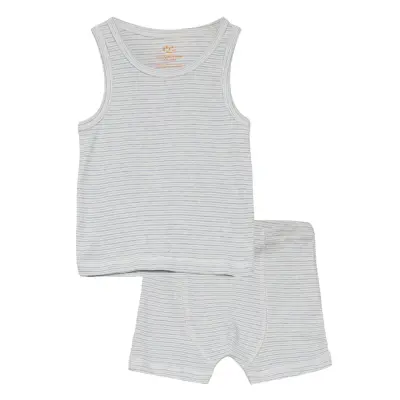 Tank-Top And Boxershorts Striped *Villkorat Erbjudande Underkläderset Blå Copenhagen Colors