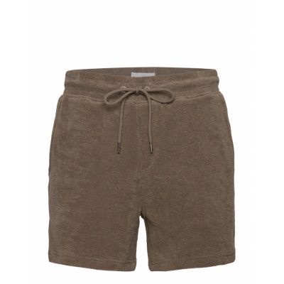Bread & Boxers Terry Shorts Khaki Green