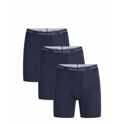 URBAN QUEST 3-Pack Men Bamboo Long Leg Tights Marinblå