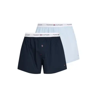 Tommy Hilfiger 2P Woven Boxer Blå