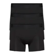 Men's Bamboo Boxer 3-P Boxerkalsonger Svart TOPECO