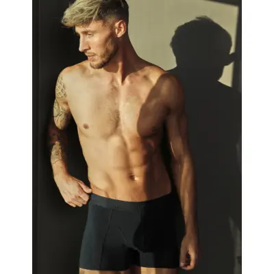 TOPECO Men's Bamboo Boxer 3-P - Black - M