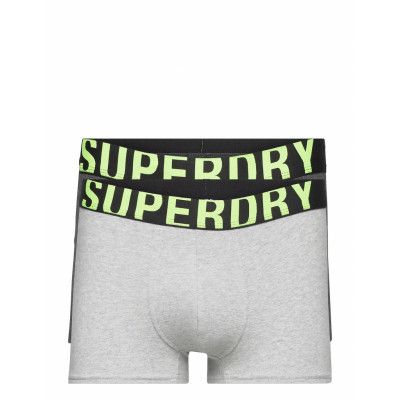Trunk Dual Logo Double Pack Boxerkalsonger Svart Superdry