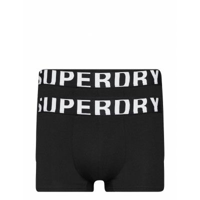 Trunk Dual Logo Double Pack Boxerkalsonger Svart Superdry