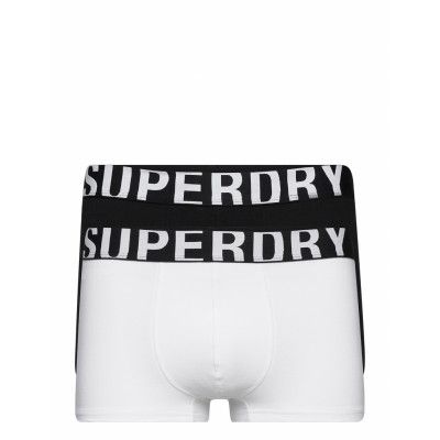 Trunk Dual Logo Double Pack *Villkorat Erbjudande Boxerkalsonger Vit Superdry