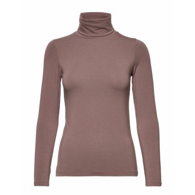 Turtle Neck *Villkorat Erbjudande T-shirts & Tops Long-sleeved Lila Bread & Boxers