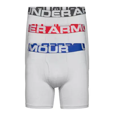 Ua Charged Cotton 6In 3 Pack Boxerkalsonger Grå Under Armour