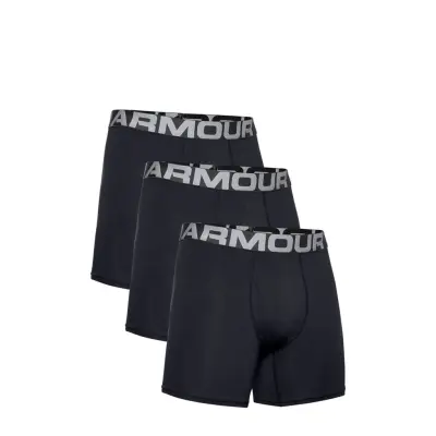 Ua Charged Cotton 6In 3 Pack Sport Boxers Black Under Armour