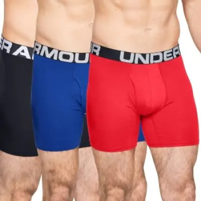 Under Armour 3-pack Charged Cotton 6in Boxer