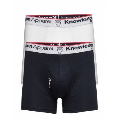 Underwear 2pack Solid/Owl Gots/Vega Boxerkalsonger Svart Knowledge Cotton Apparel