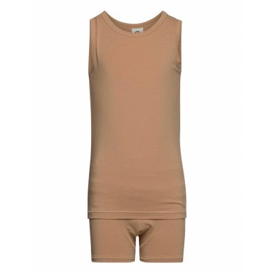 Underwear Set Boxer Boy 2-Pack Underkläderset Beige Müsli By Green Cotton