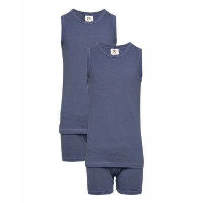 Underwear Set Boxer Boy 2-Pack Underkläderset Blå Müsli By Green Cotton