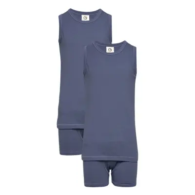 Underwear Set Boxer Boy 2-Pack Underkläderset Blå Müsli By Green Cotton