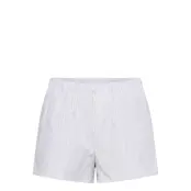 Weekday Relaxed Boxer Cotton Shorts - White - L