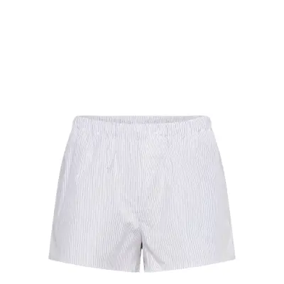 Weekday Relaxed Boxer Cotton Shorts - White - L