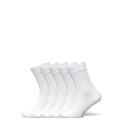 Bamboo Solid Crew Sock *Villkorat Erbjudande Lingerie Socks Regular Socks Vit Frank Dandy