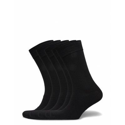 Bamboo Solid Crew Sock *Villkorat Erbjudande Lingerie Socks Regular Socks Svart Frank Dandy