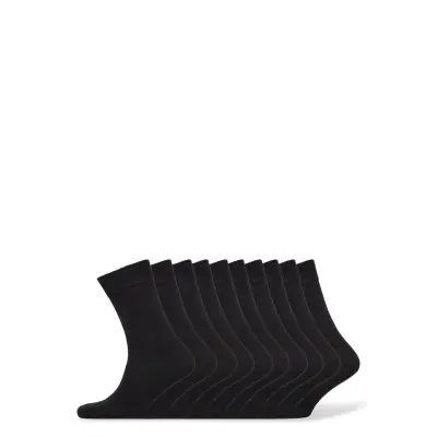 Bo.10P Crew Sock *Villkorat Erbjudande Underwear Socks Regular Socks Svart Frank Dandy