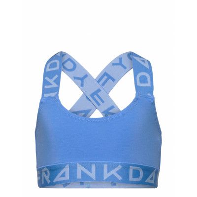 Girl'S Solid Sports Bra W Blue/Lt Blue Night & Underwear Underwear Tops Blå Frank Dandy