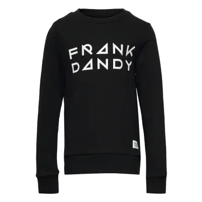 Kid'S Solid Crew Sweat-shirt Tröja Svart Frank Dandy